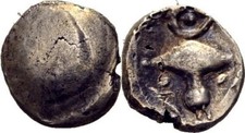 Kelten Noricum Obol 150-50  Silber 10 mm/ 0,9g  Original M&uuml;nze #GFT377