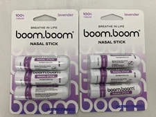 Boomboom Nasal Stick 6 PACK, Vapor Flow Technology, Better Breathing Lavender