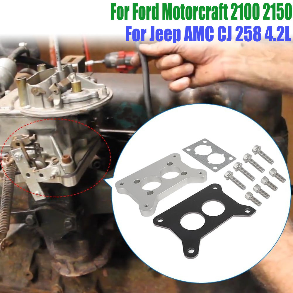 Carb Carburetor Adapter Plate Fit Jeep AMC CJ 258 4.2L Ford