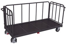 Schwerlastwagen 2275x900x1105 mm Traglast 1200 Kg mit 2 Stirnwänden und 1 Längsw