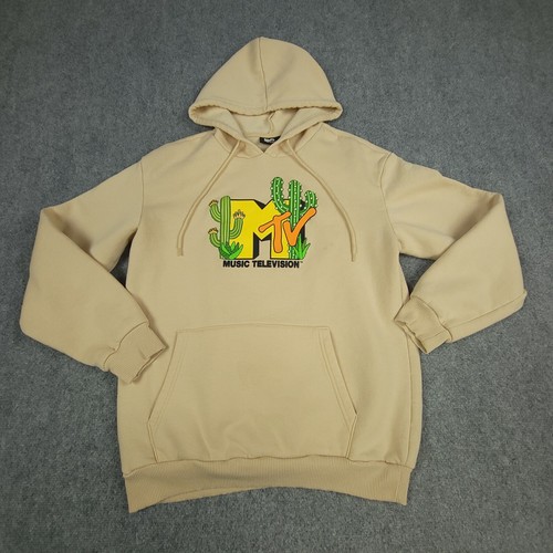 MTV Hoodie Herren groß Kaktus Wüste Grafik Druck Sweatshirt
