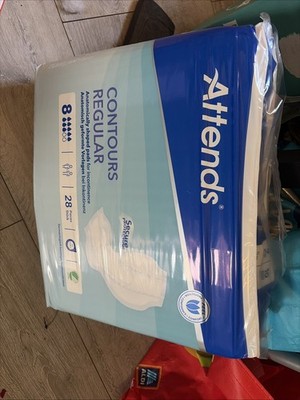 Attends Contours 8 - 28er Pack 1 Inkontinenzhilfe Einlagen mäßige Saugfähigkeit