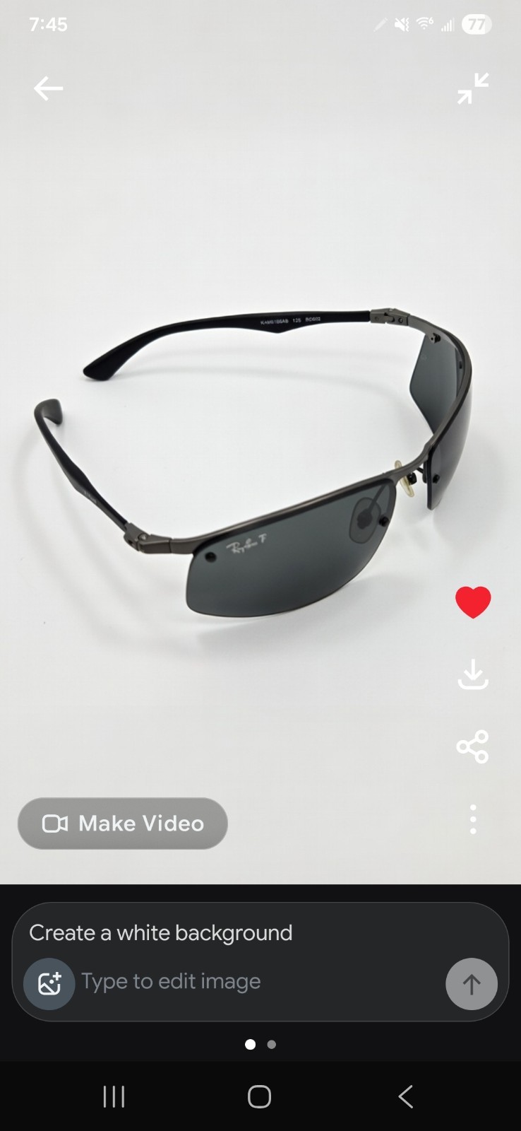 Ray-Ban Rectangular Rimless Polarized Sunglasses … - image 4