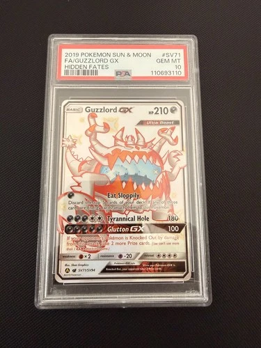 Pokemon Sun & Moon Hidden Fates - PSA 10 Guzzlord GX SV71/SV94