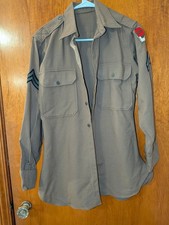 Original WWII US Army Shirt 2nd Infantry Division Patch Corporal Chevrons