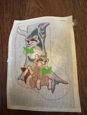 Needlepoint Mini Christmas Stocking Kits — Raccoon Woodland Design
