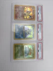 1999 Pokemon Base Set Trio Charizard PSA 7, Blastoise & Venusaur PSA 5