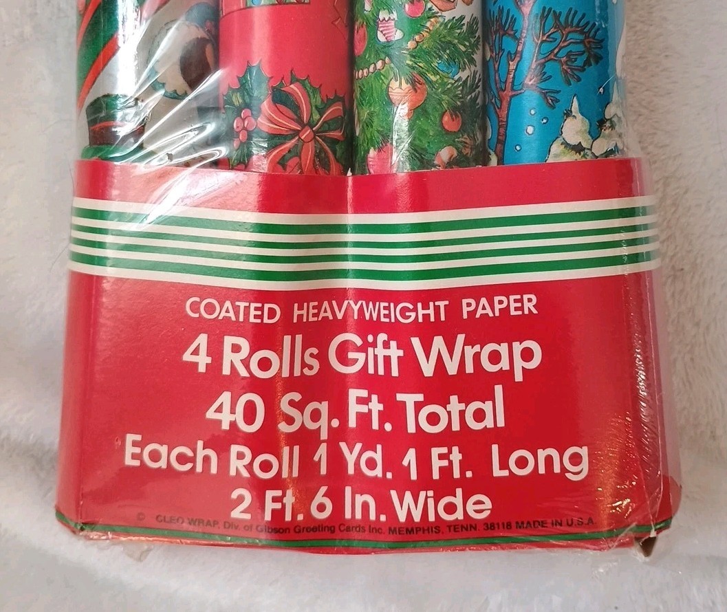 Vintage CLEO Christmas Wrapping Paper 1970s Great Colors 3 Complete ...