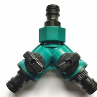 Wasser Schlauchkupplung Gartenschlauch Rohrverteiler Verteiler 2 Wege 3/4
