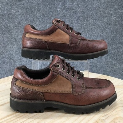 Rockport Shoes Mens 10 M Hydro Shield Oxford Brown Leather Lace Up Comfort M3391