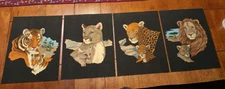 4 Tri Chem 8665 CHILDREN OF THE WILD Big Cats Cubs Tiger Lion Leopard Cheetah 