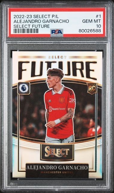 2022-23 Select Premier League Alejandro Garnacho PSA 10 GEM ROOKIE RC Silver #1