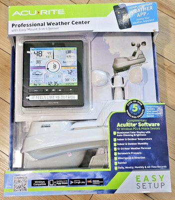 AcuRite Professional Weather Center w/ Easy Mount 5-in-1 Sensor 01536CDI
