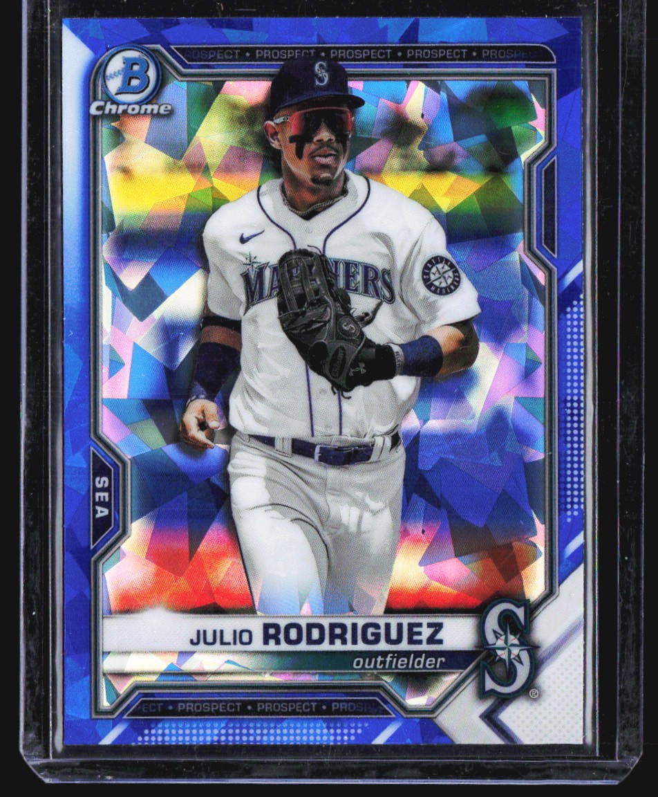 2021 Bowman Draft Chrome Sapphire JULIO RODRIGUEZ Rookie SP #BDC-145