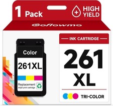 261XL 1 Pack Ink Cartridge Replacement for PIXMA TS6400 TR7022 TS5320 TS6420