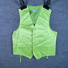 Vesuvio Napoli Suit Vest Men's L Green Wedding Party Cocktail Business Formal