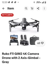 Ruko F11 GIM2 4K Camera Drone with 2 Axis-Gimbal - Gray