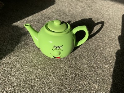 Vintage 90er grün Trade Winds Happy Face Teekanne lustiges Gesicht sehr guter Zustand