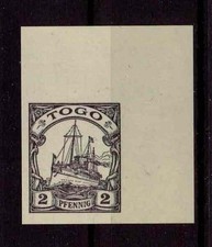 Dt. KOLONIEN - TOGO - 2 Pfg. UNVERAUSGABTE WERTSTUFE !! - PROBEDRUCK !! RARE !!
