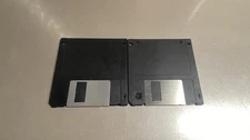 (2) Black Floppy Disk HD  3.5" IBM Formatted 1.44 MB