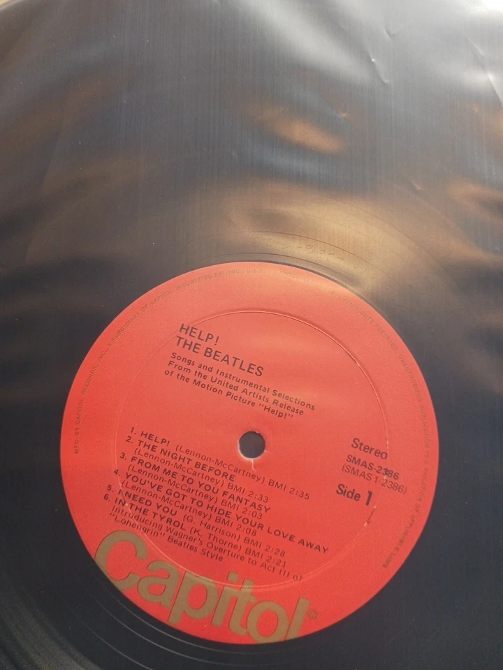 The Beatles * HELP!* 1976 * SMAS 2683 *  RARE * MISPRINTED LABEL * EXCELLENT - Image 2 of 4
