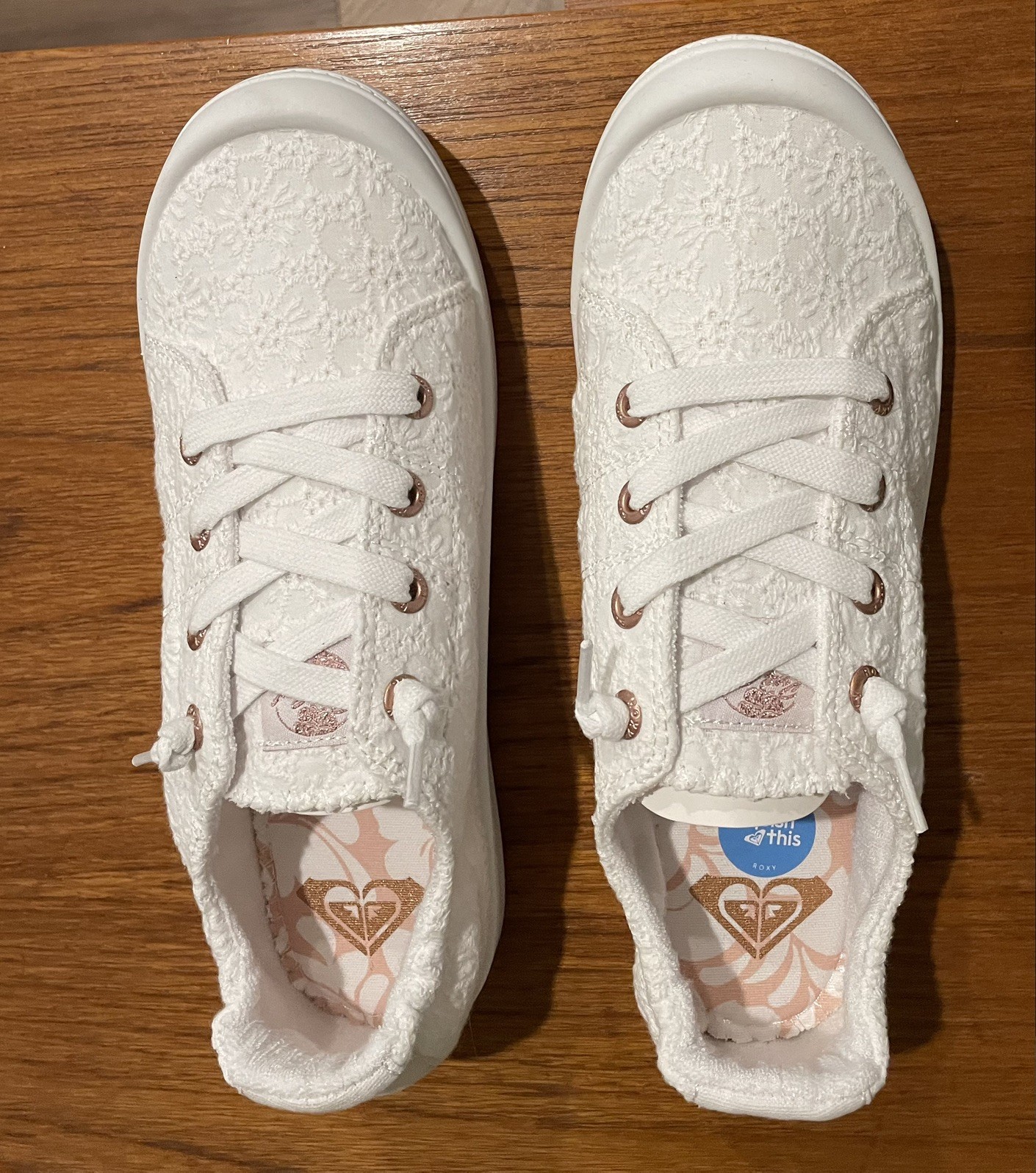 - Open White Lace Eyelet Size 8