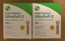 x2 OneTouch Ultra Soft Lancets 100ct boxes.Exp 12/31/2027-04/30/2028