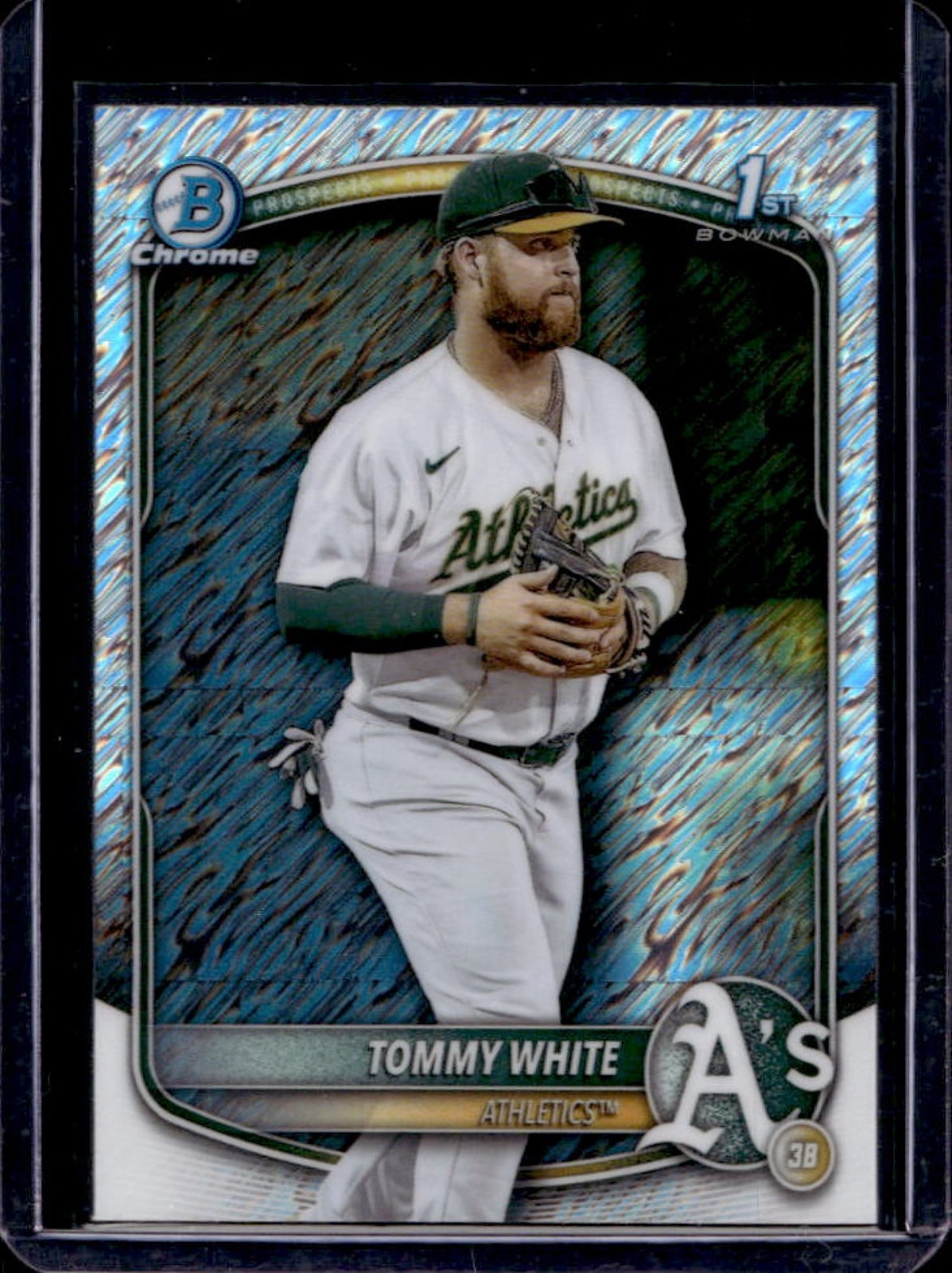 2025 Bowman Chrome Tommy White Shimmer Refractor 1st #BCP-251 Athletics