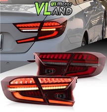 Vland Led Tail Lights For Honda Accord 2018-2022 Rear Lamps W Startup Animation