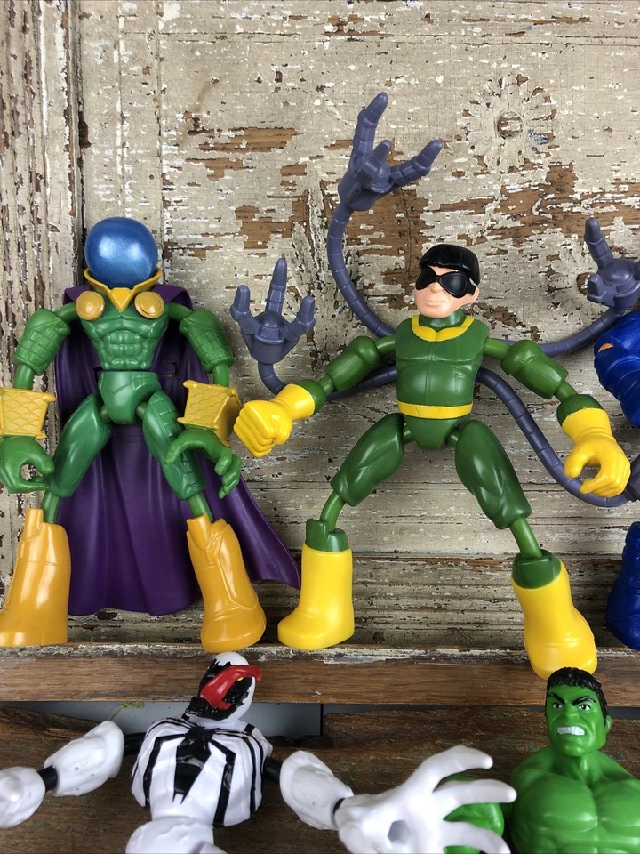 Экшн-фигурка Marvel Bend & Flex 7 Superheroes Villains Venom Hulk Spider-Man 6 дюймов - Изображение 3 из 4