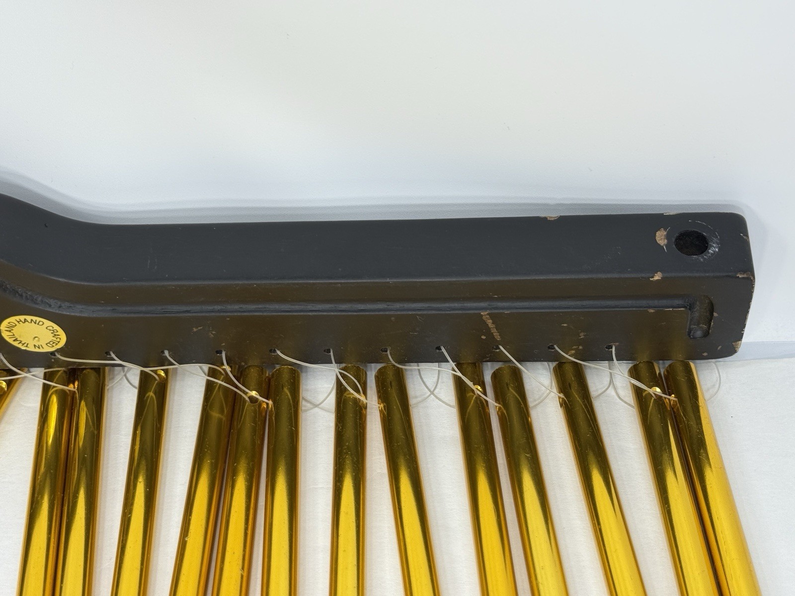 Latin Percussion Single Row 36 Bar Chimes Black & Gold Missing Striker