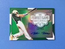 2019 Leaf Perfect Game National Showcase Zac Veen Green Metal Rookie 2/5
