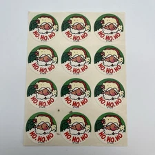 Vintage Trend scratch and sniff sticker Sheet Pine Christmas Santa Ho Ho Ho