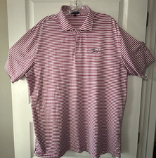 Peter Millar Crown Crafted Miles Performance Jersey Polo Shirt Mens XL Striped