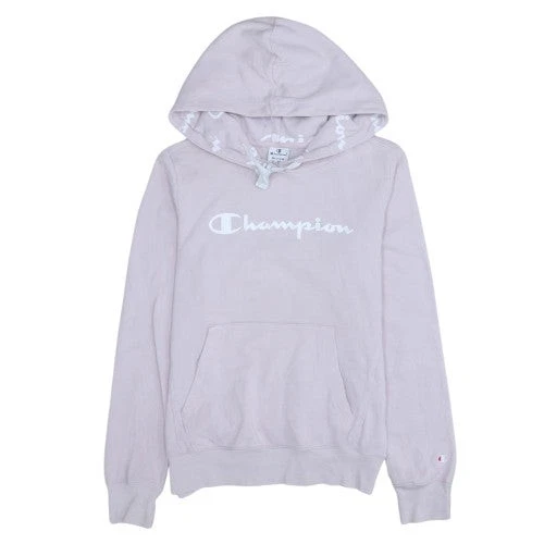 Champion Womens Pink Pullover Hoodie Medium Cotton Blend Casual