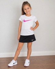 Nike Girls Outfit Skort Shorts Shirt Set Dri-Fit Pink Swoosh Logo 4 6 6X Years