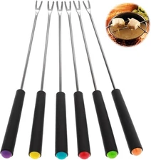 Fondue Sticks, Mabor 6Pcs Stainless Steel Fondue Forks Skewers Accessories for C