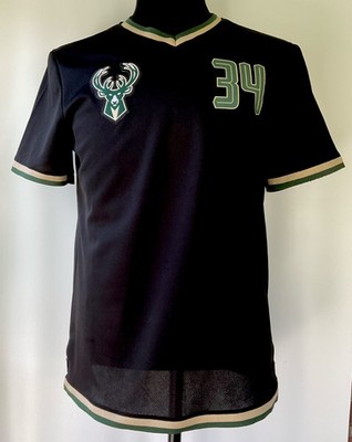 NBA Milwaukee Bucks Giannis Antetokounmpo Black Jersey Size Medium