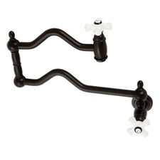 Kingston Brass KS210.PX Heritage 3.8 GPM 1 Hole Wall Mounted Pot - Bronze