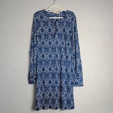 Tory Burch Women's Unlined Dress 100% Silk Long Sleeves Size XL NWT 