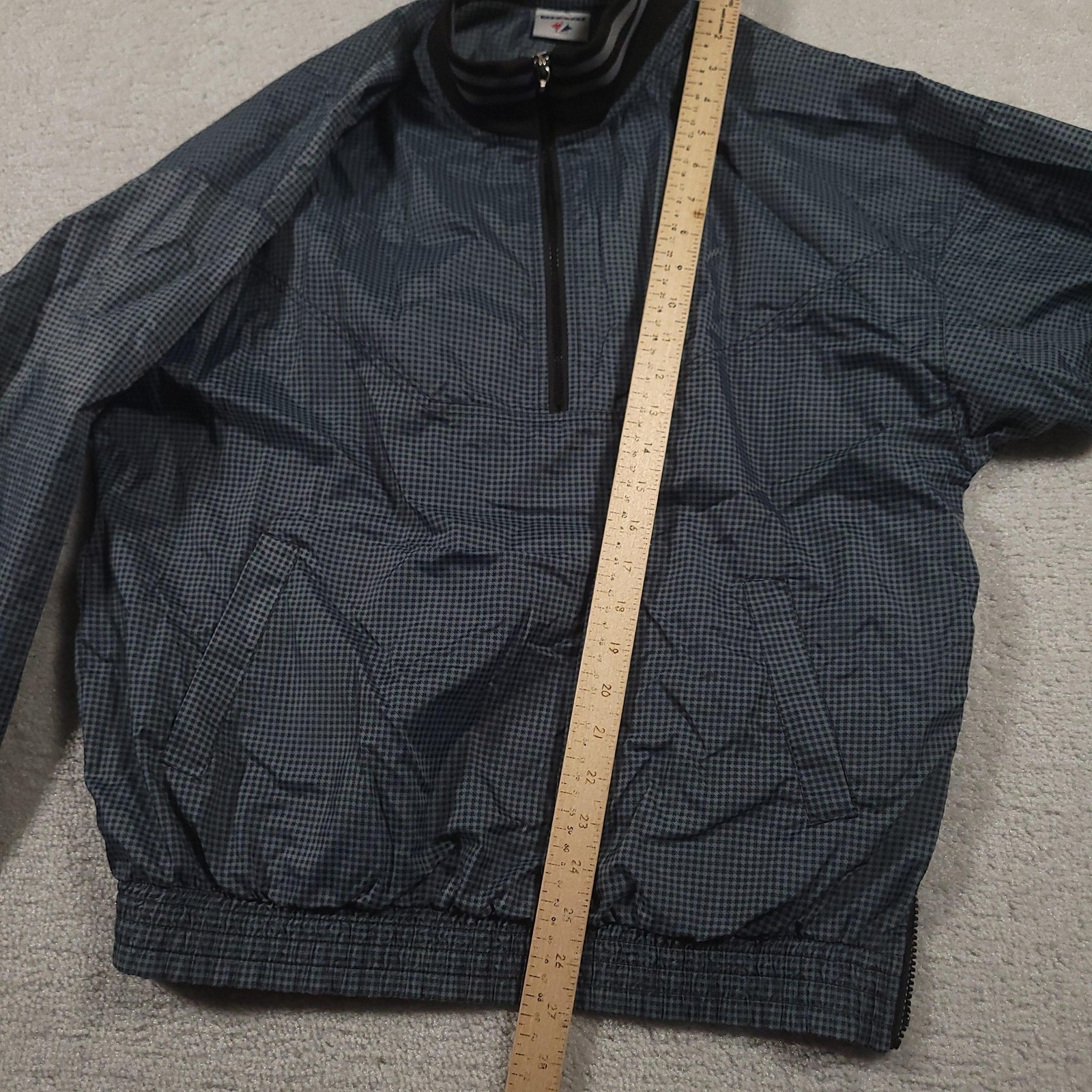 Jerzees Pullover Jacket Mens Medium Black Gray Wi… - image 7