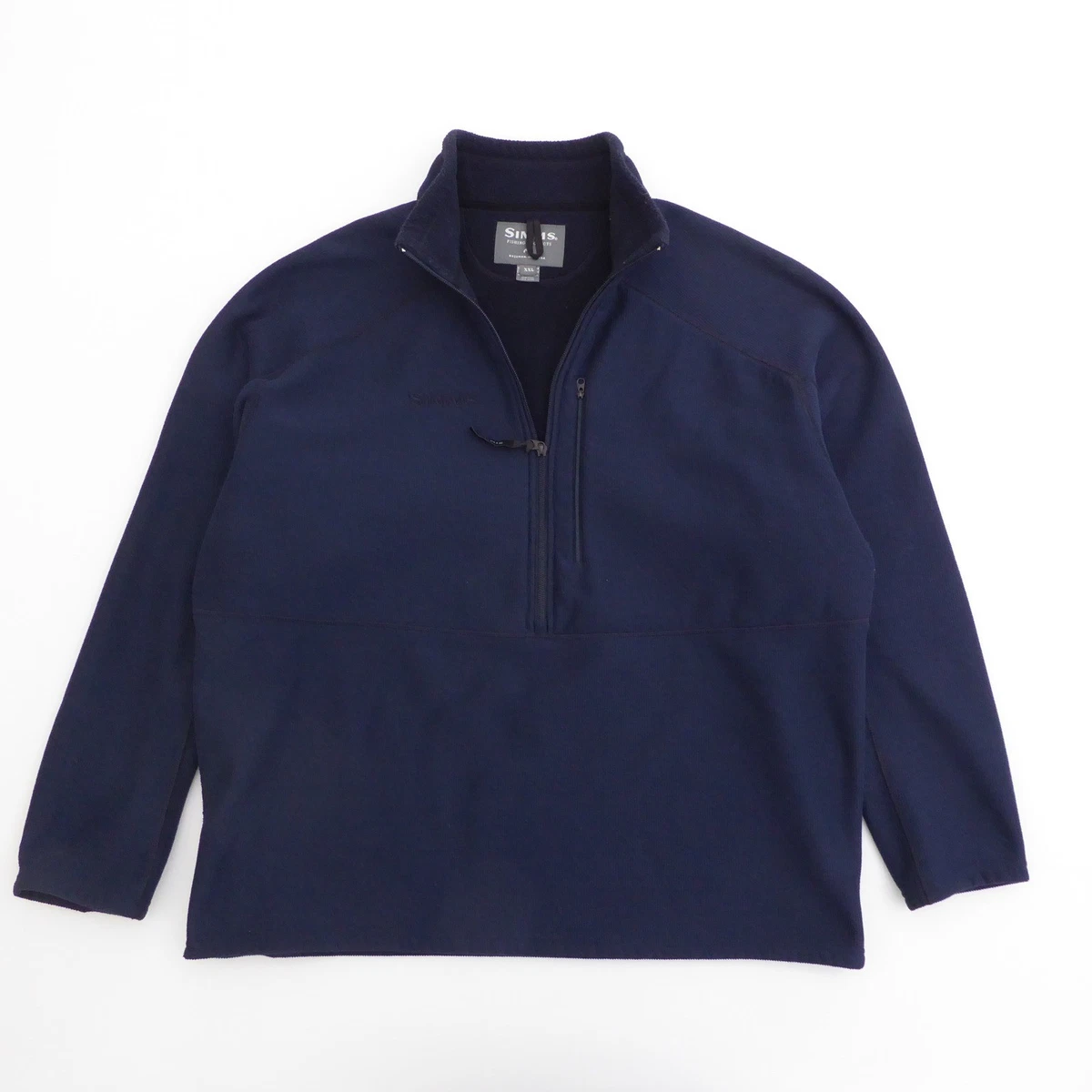 Sweat à Capuche Homme Simms Fishing Santee - Taille L Bleu Rayé Flanelle - Occasion