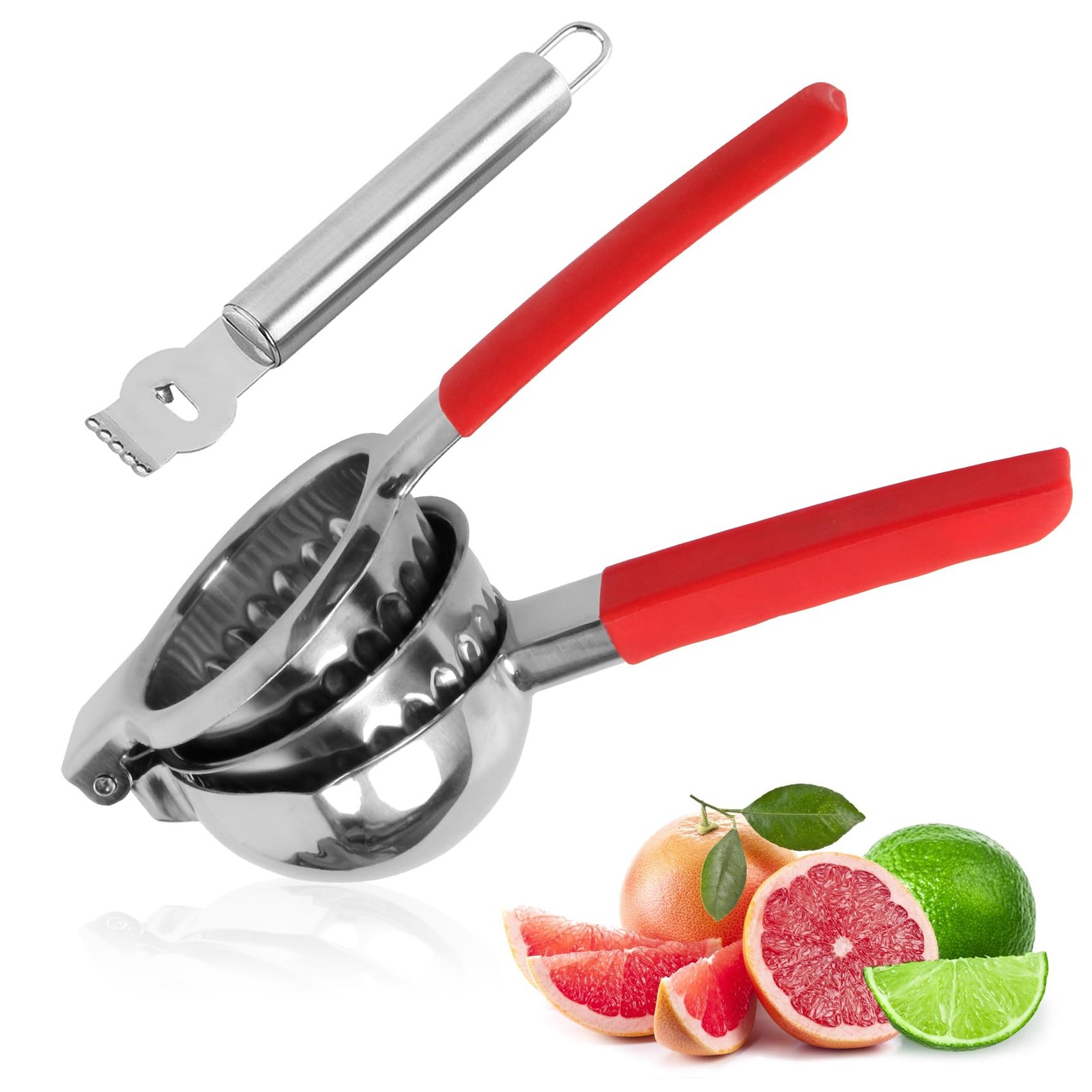 Lemon Squeezer Stainless Steel Heavy Duty Large Bowl Manual Citrus Press Juicer