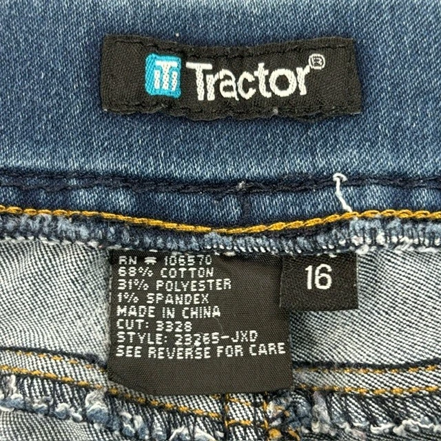Pantalones de mezclilla elásticos azules 16 (26x29,5) Tractor Jeans para mujer Foto 4 de 4
