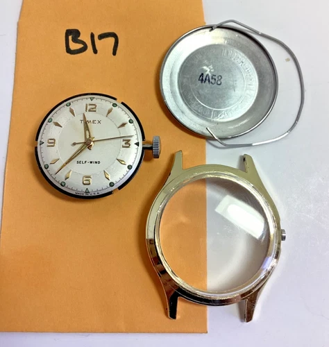 Rare Vintage 1958 Timex Automatic Self-Wind Watch Runs M29 Spares Repair READ