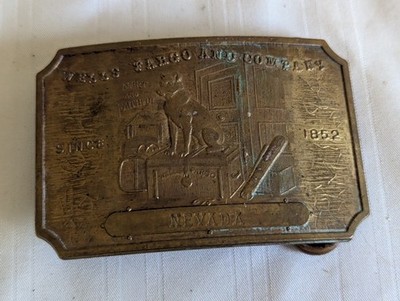 Wells Fargo and Company Nevada belt buckle by Tiffany New York