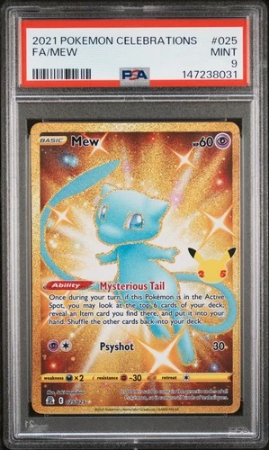 2021 POKEMON CELEBRATIONS #025 FULL ART/MEW PSA 9