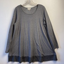 Puella Anthropologie Herringbone Elbow Patch Savant Tunic Swing Dress Size Large