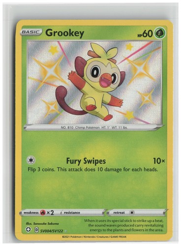 Grookey Shining Fates: Shiny Vault SV004/SV122 NM