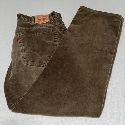 Vtg Levi's 559 Corduroy Pants Mens 40x32 Brown Relaxed Straight Baggy Y2K - Image 1 of 4